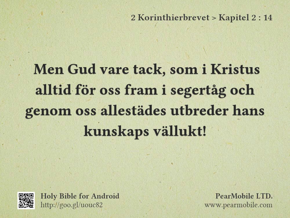 2 Korinthierbrevet, Kapitel 2:14